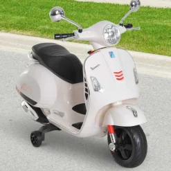 Discount - Moto Eléctrica Infantil Blanco Vehículos De Batería O A Pedales