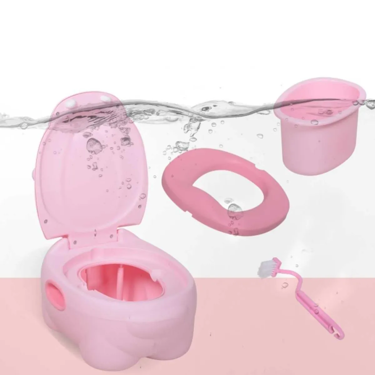- Orinal Infantil Hipopótamo Rosa*Homcom New