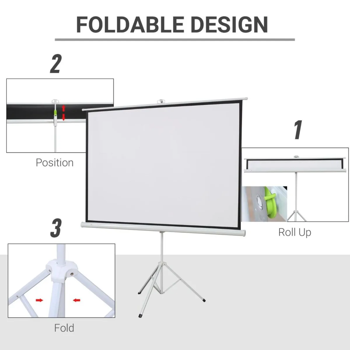 Online - Pantalla de proyección 84'' con soporte Blanco Electrónicos