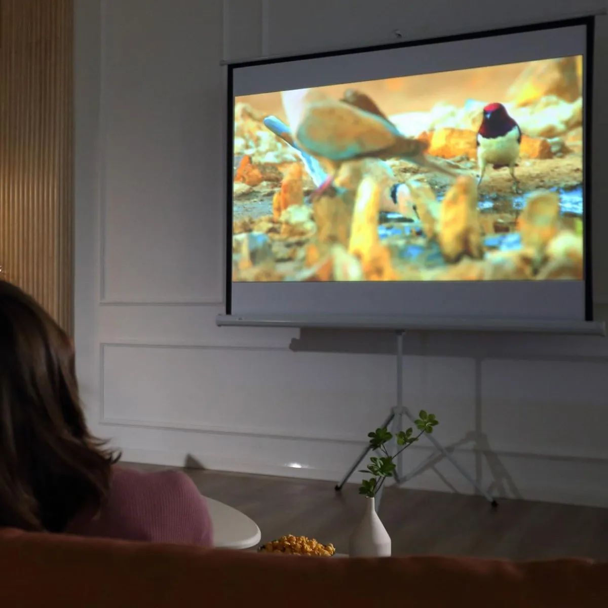 Online - Pantalla de proyección 84'' con soporte Blanco Electrónicos