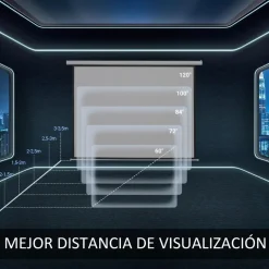 - Pantalla de proyección motorizada 120''con mando*Homcom Best