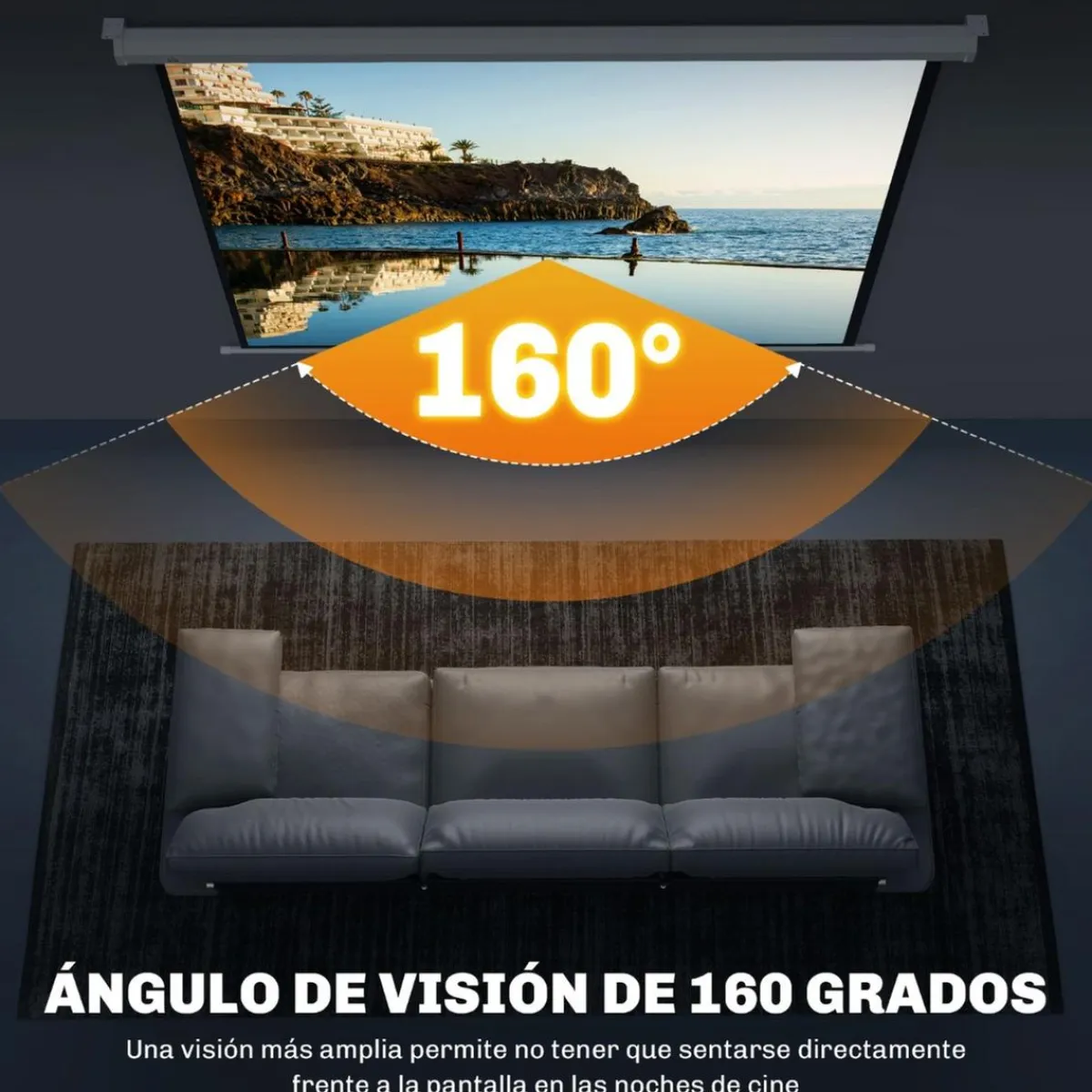 Clearance - Pantalla de proyección 84'' Blanco Electrónicos