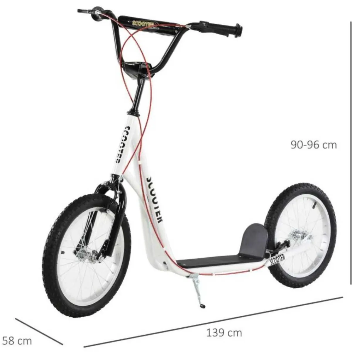 - Patinete Ajustable Para Niños Blanco*Homcom New