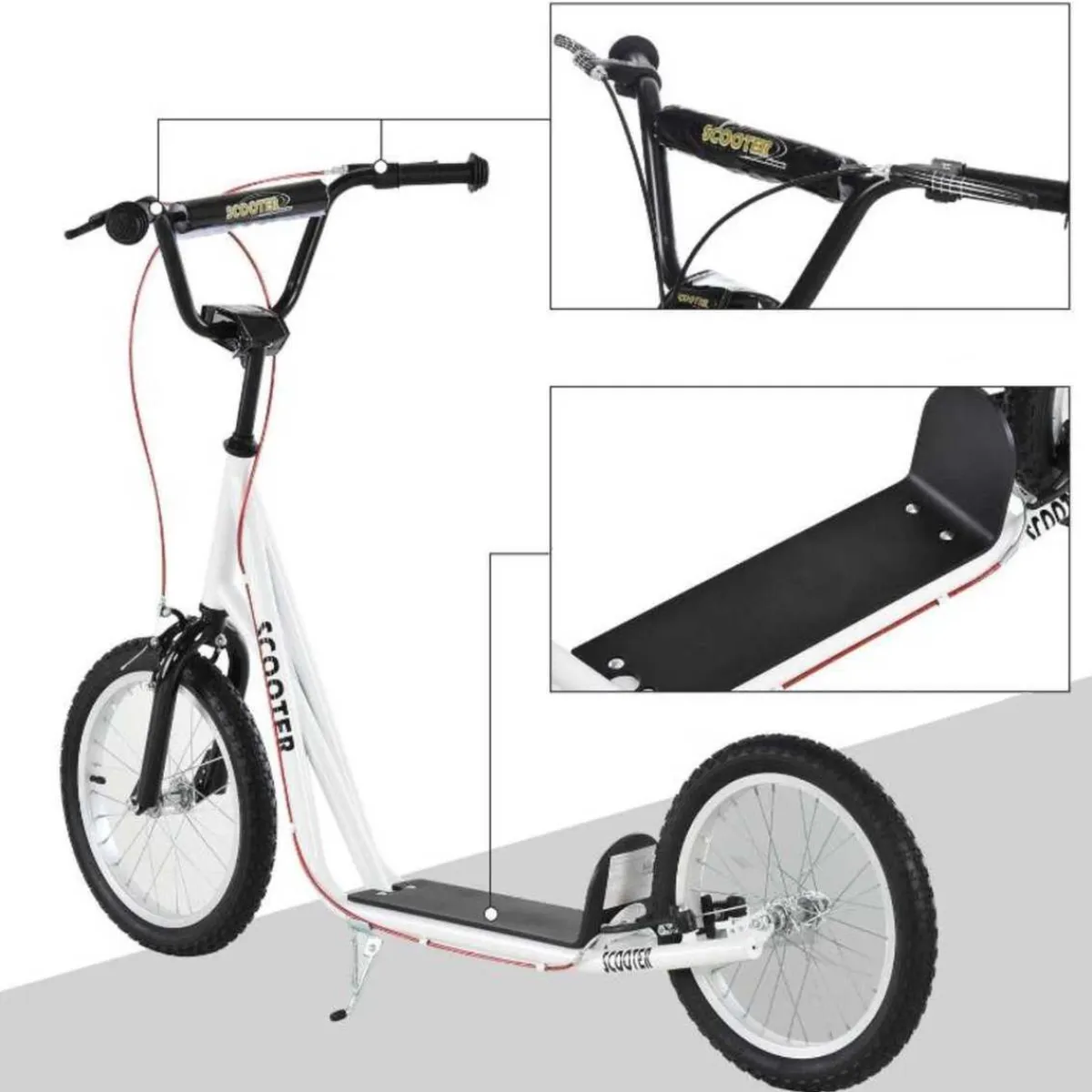 - Patinete Ajustable Para Niños Blanco*Homcom New