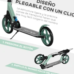 Clearance - Patinete plegable aluminio verde mint Patines Y Monopatines