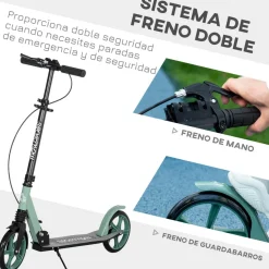 Clearance - Patinete plegable aluminio verde mint Patines Y Monopatines
