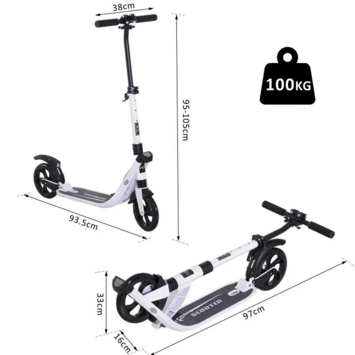 Online - Patinete Plegable de Aluminio Patines Y Monopatines
