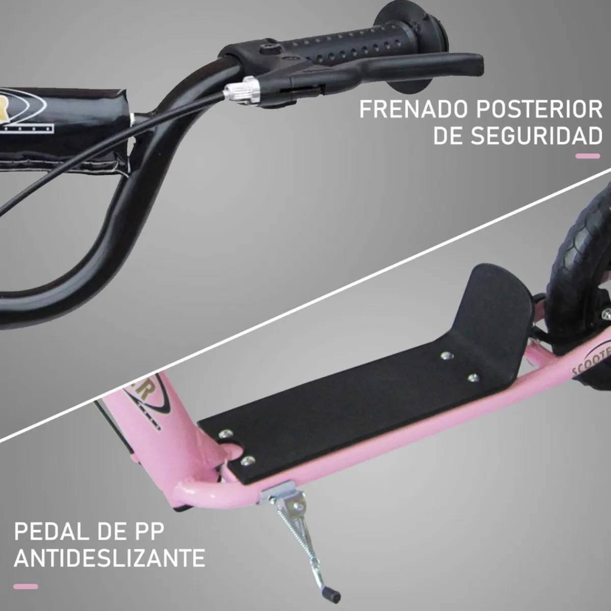 New - Patinete Scooter Ajustable 2 ruedas Rosa Patines Y Monopatines