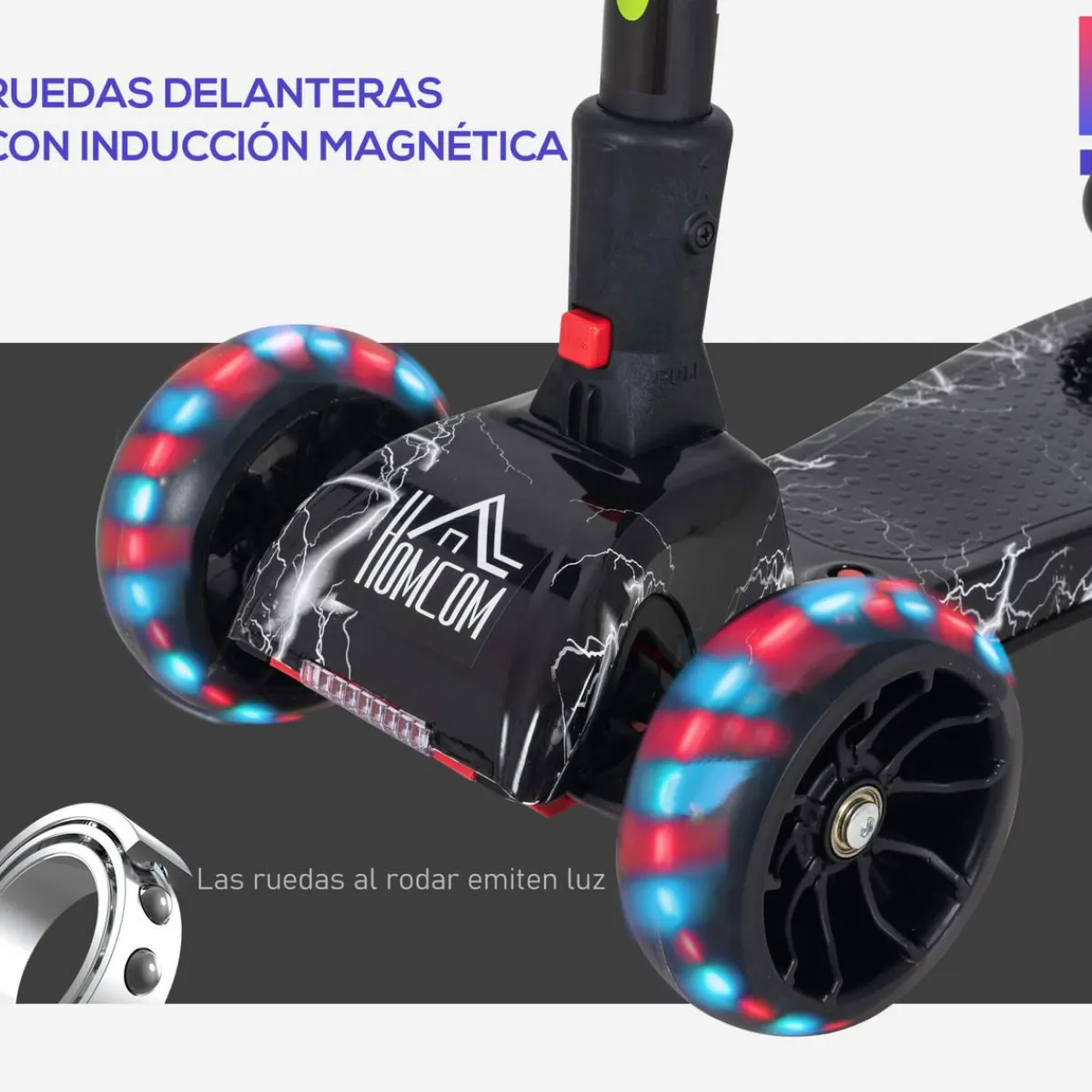 - Patinete scooter con efectos de luz y sonido*Homcom