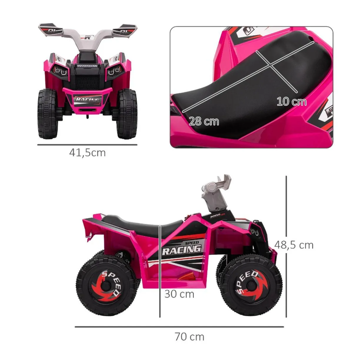- Quad eléctrico batería 6 V*Homcom Online