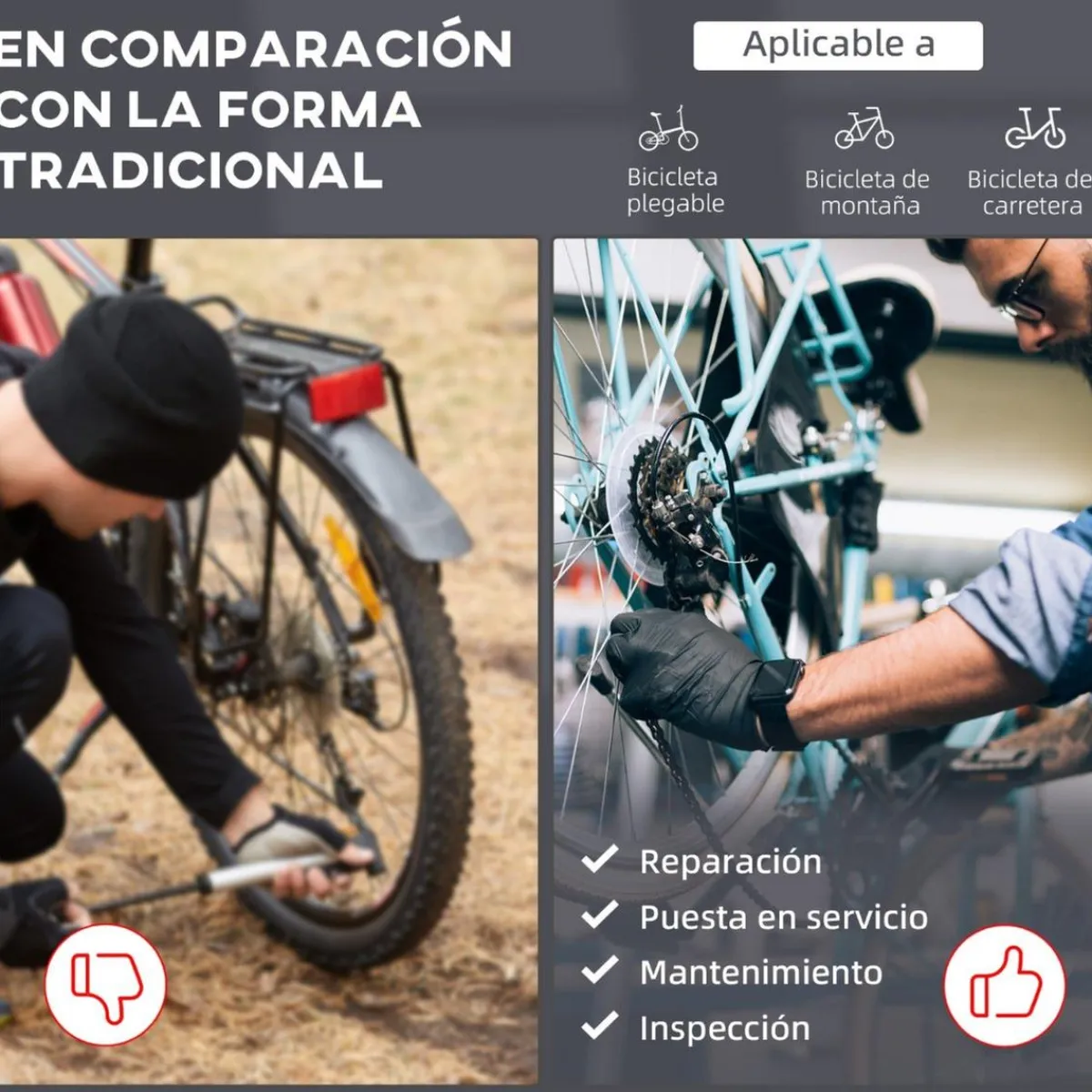 - Soporte para reparación de bicicleta*Homcom Clearance