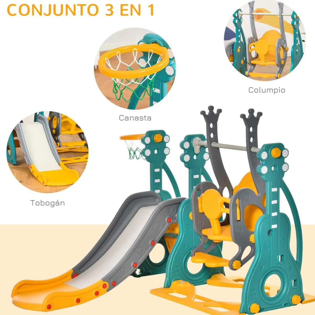 Discount - Tobogán infantil con columpio Toboganes