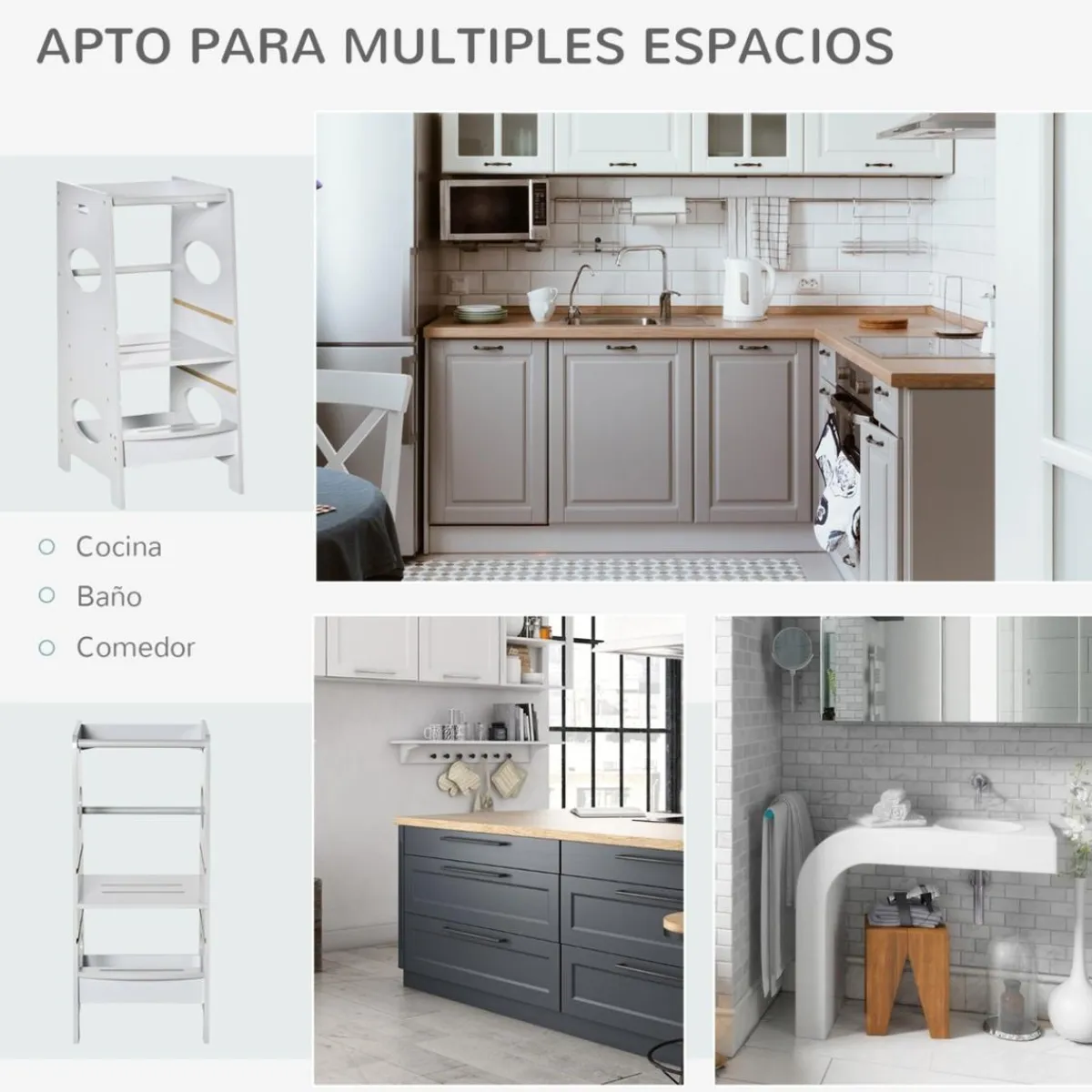 - Torre de aprendizaje madera Gris Estilo De Vida