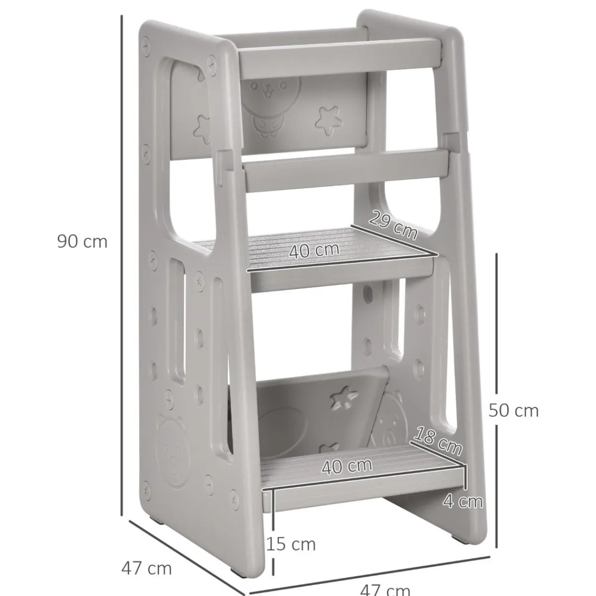 - Torre de aprendizaje Gris*Homcom New