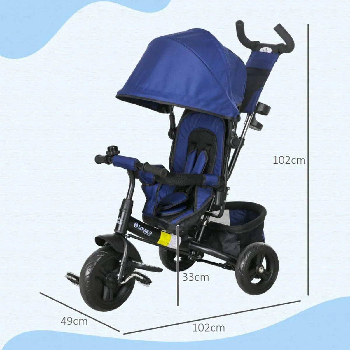 - Triciclo evolutivo Azul*Homcom Discount