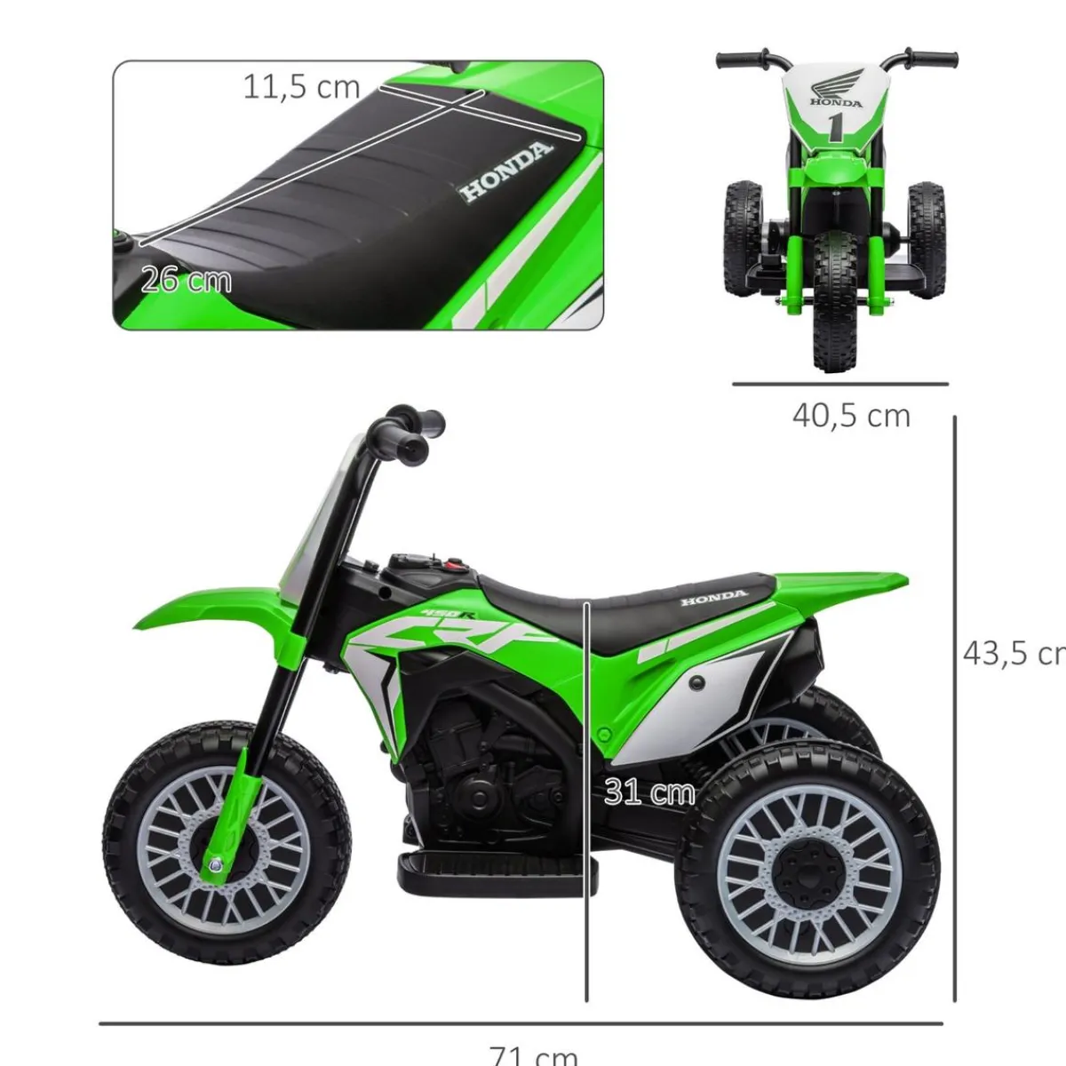 Hot - Trimoto eléctrica Honda CRF450RL Vehículos De Batería O A Pedales