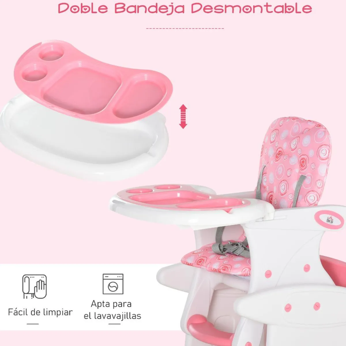 New - Trona 3 en 1 rosa Tronas·Tronas Bebe