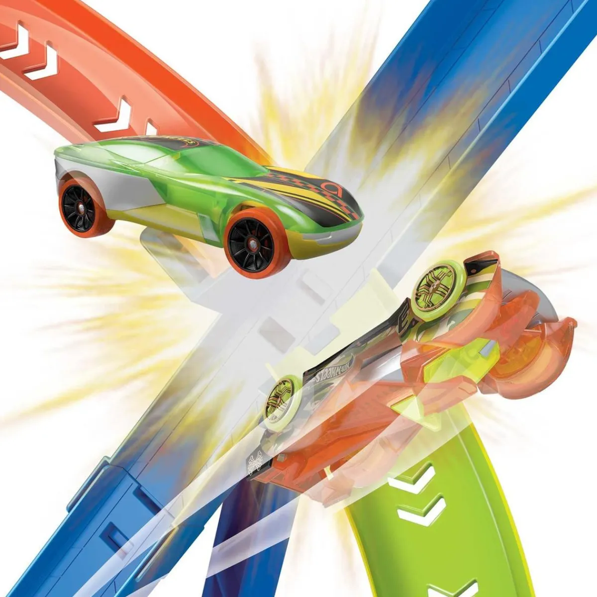 Hot Wheels - Pista de coches con espiral rápida y choques Hot Wheels Action ㅤ*MATTEL Best