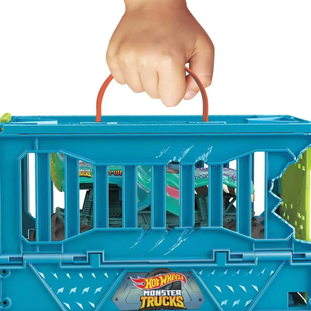 Hot Wheels - Vehículo Hot Wheels Monster Truck 1:24 con jaula de choque gigante*MATTEL Discount