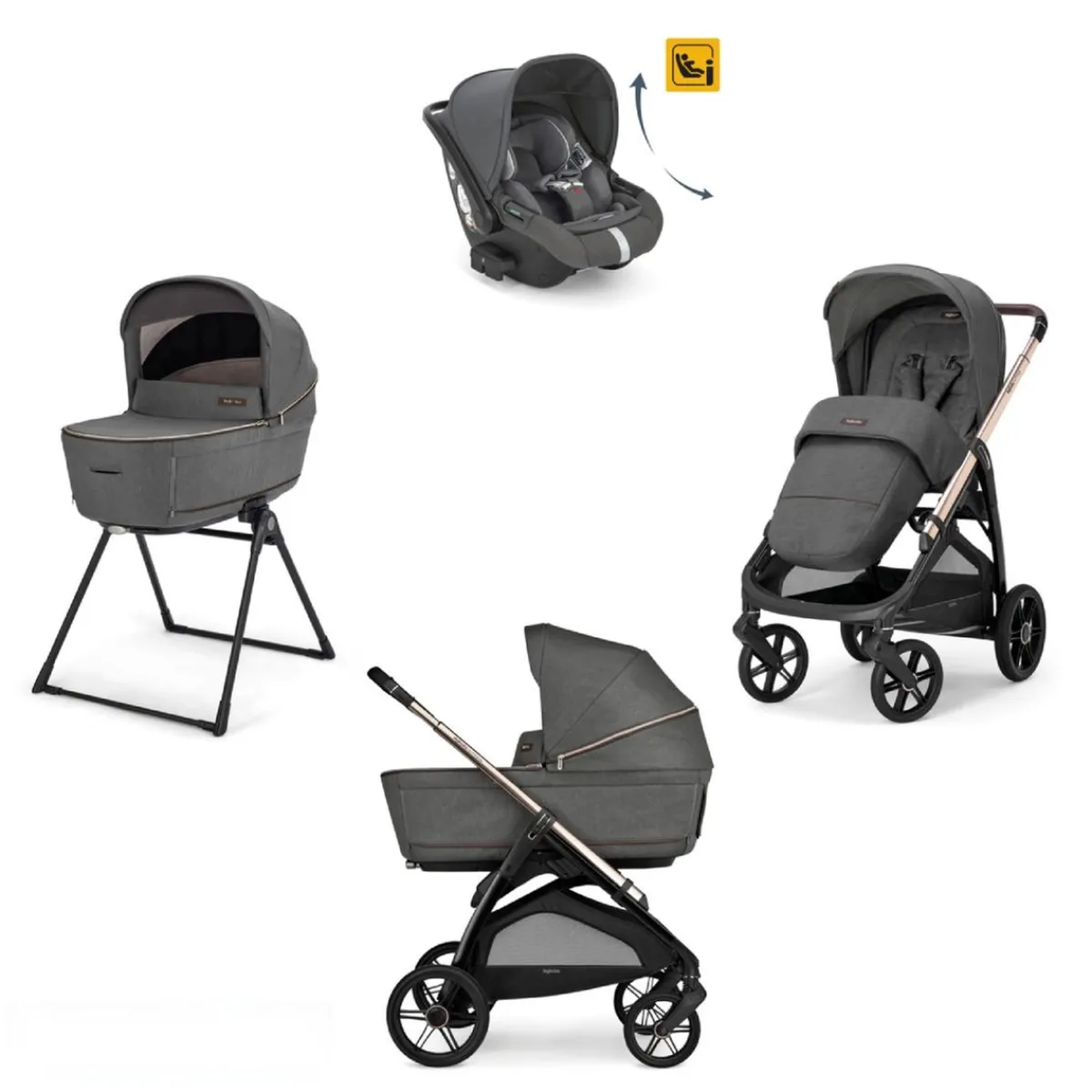 - Trio Aptica Darwin recline + chasis Paladio - Velvet grey*INGLESINA New