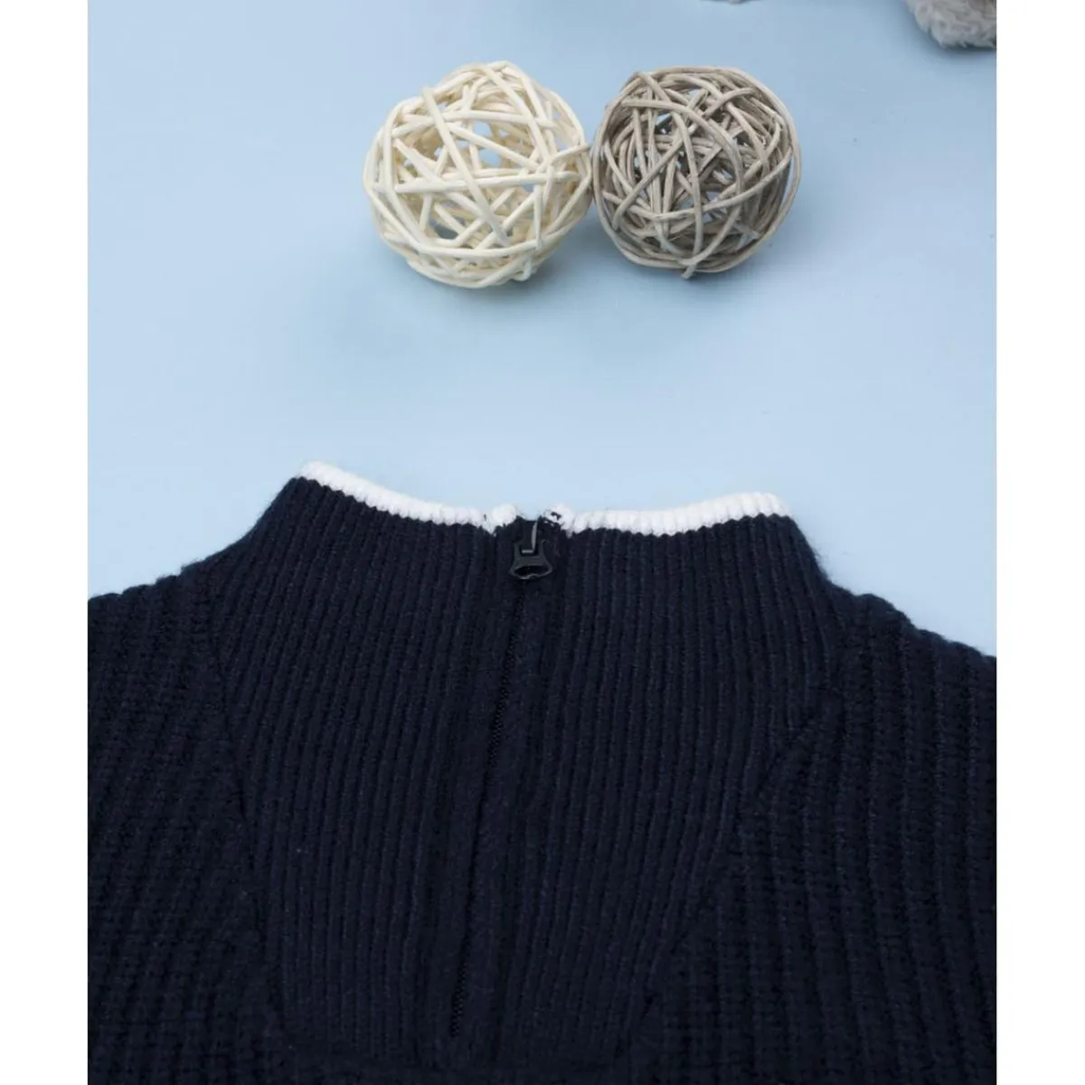 Jersey bebé azul con perrito bordado*Prenatal Outlet