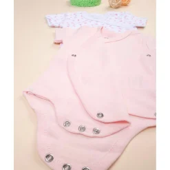 Juego de 2 bodies rosa y blanco con la inscripción Mommy's Princess*Prenatal Clearance