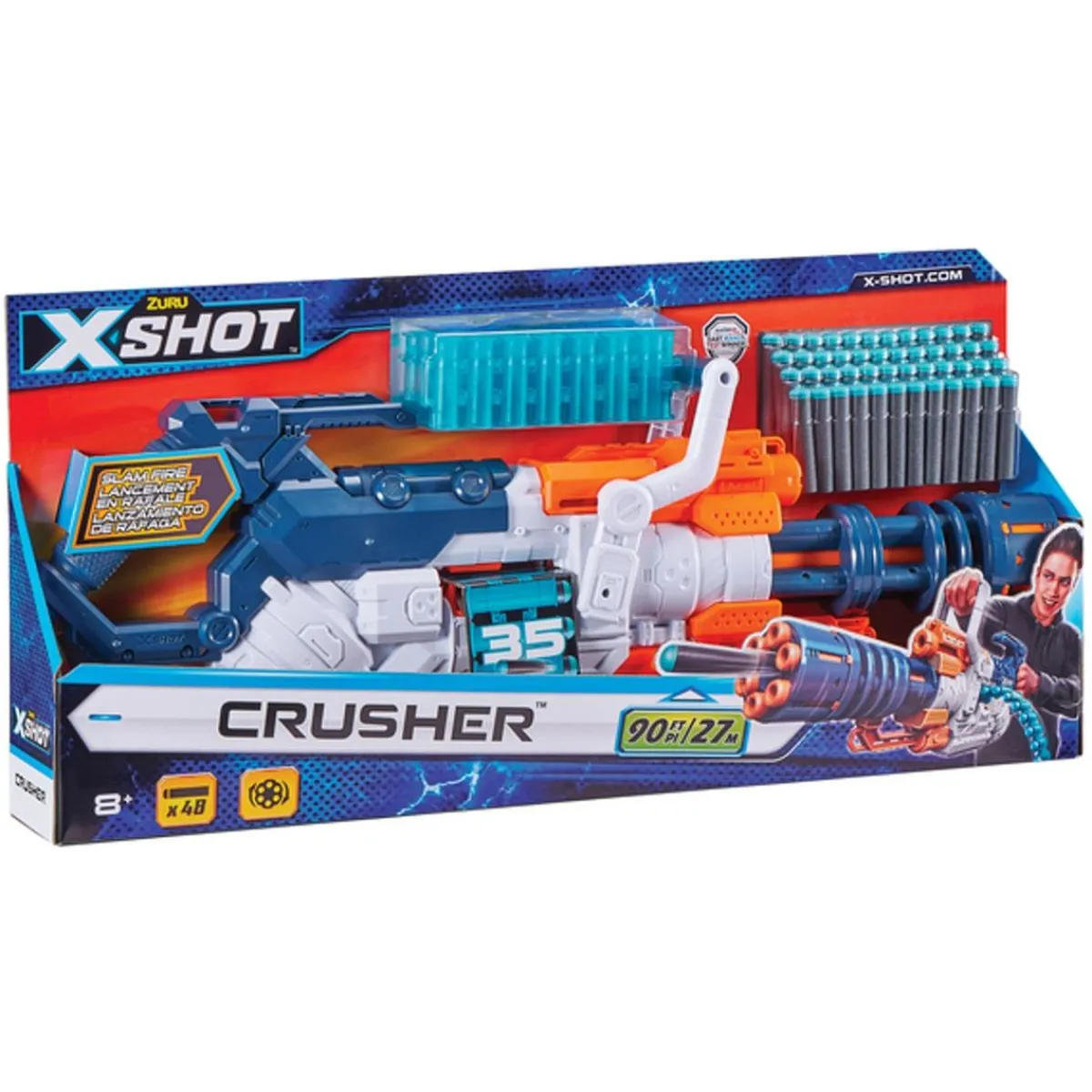 Lanzador de dardos Excel Crusher con munición ㅤ*ZURU Outlet