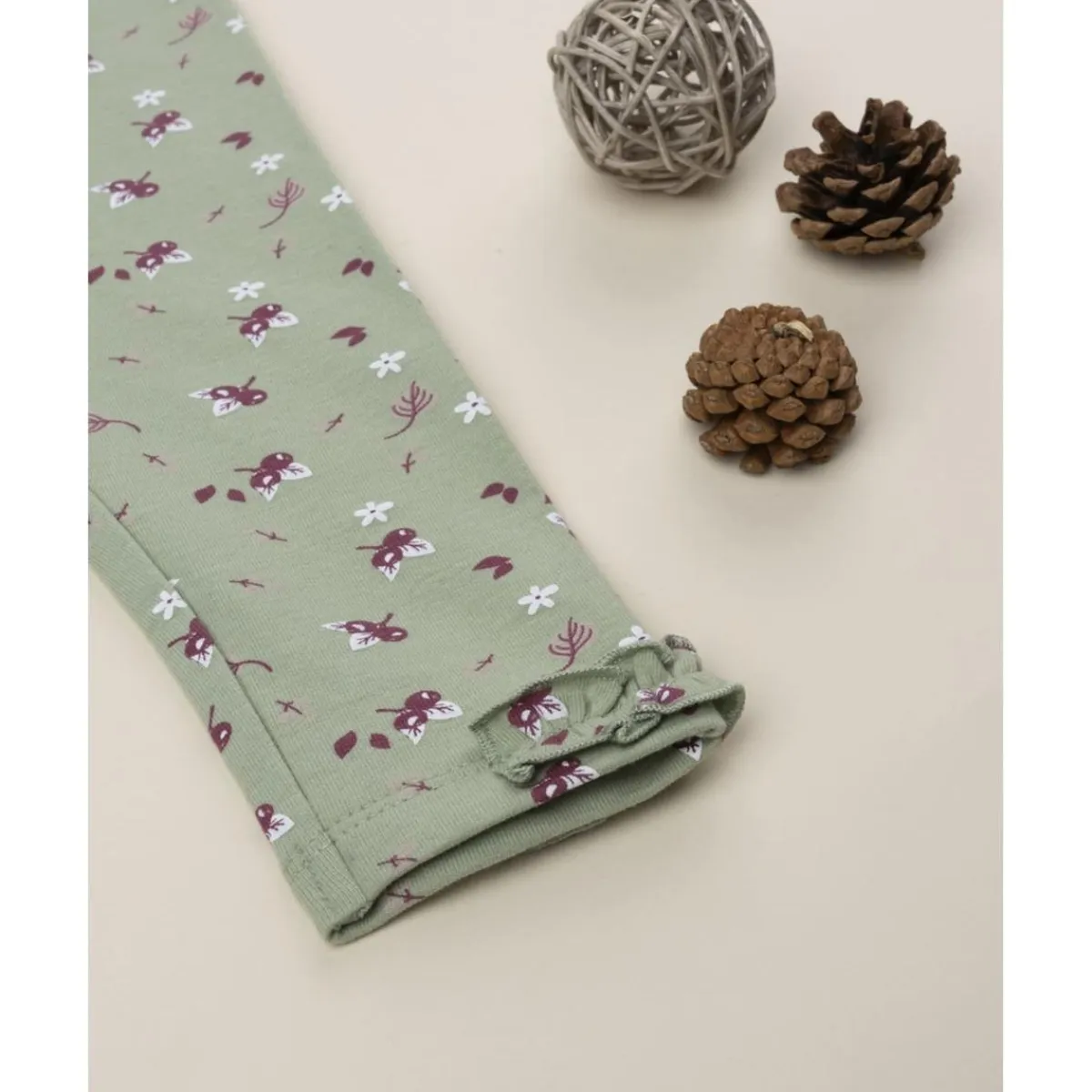 Sale Leggings niña verdes con estampado floral Niña·Bebé Niña 3-36 Meses|Bebé Niña 3-36 Meses·Leggings Y Faldas