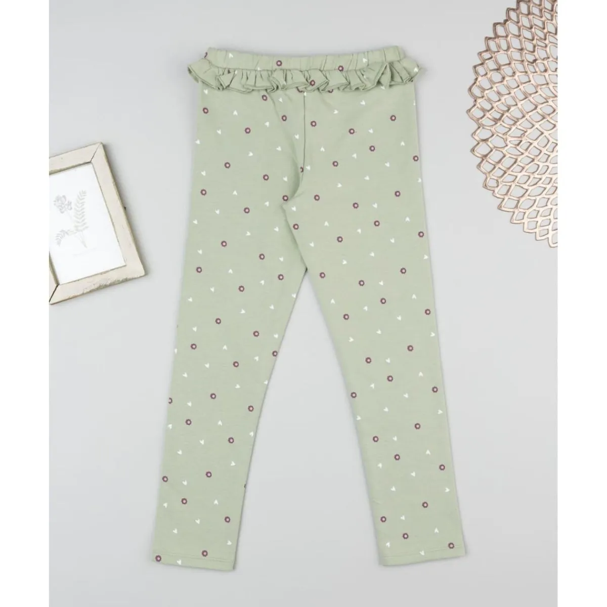 Leggings niña verdes con estampado floral Niña·Niña 2-10 Años|Niña 2-10 Años·Leggings Y Faldas