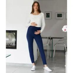 Clearance Leggings premamá en tejido french terry azul oscuro Moda·Pantalones, Faldas Y Leggins|Premamá·Moda