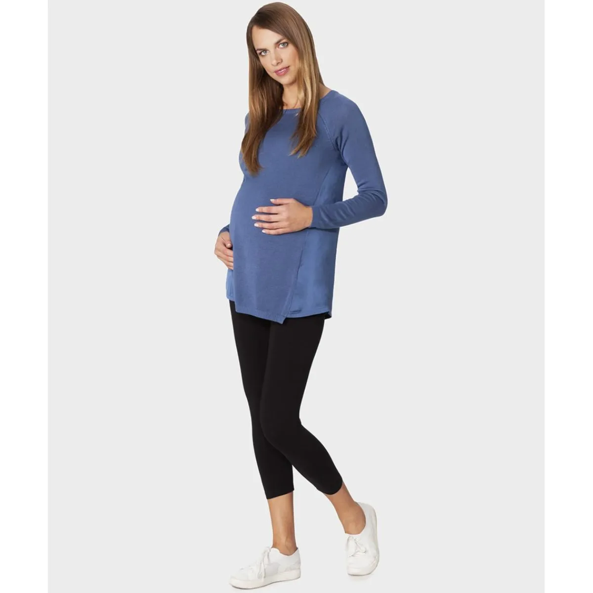 Leggings Premamá Negros 3/4 con Banda de Soporte*Prenatal Best