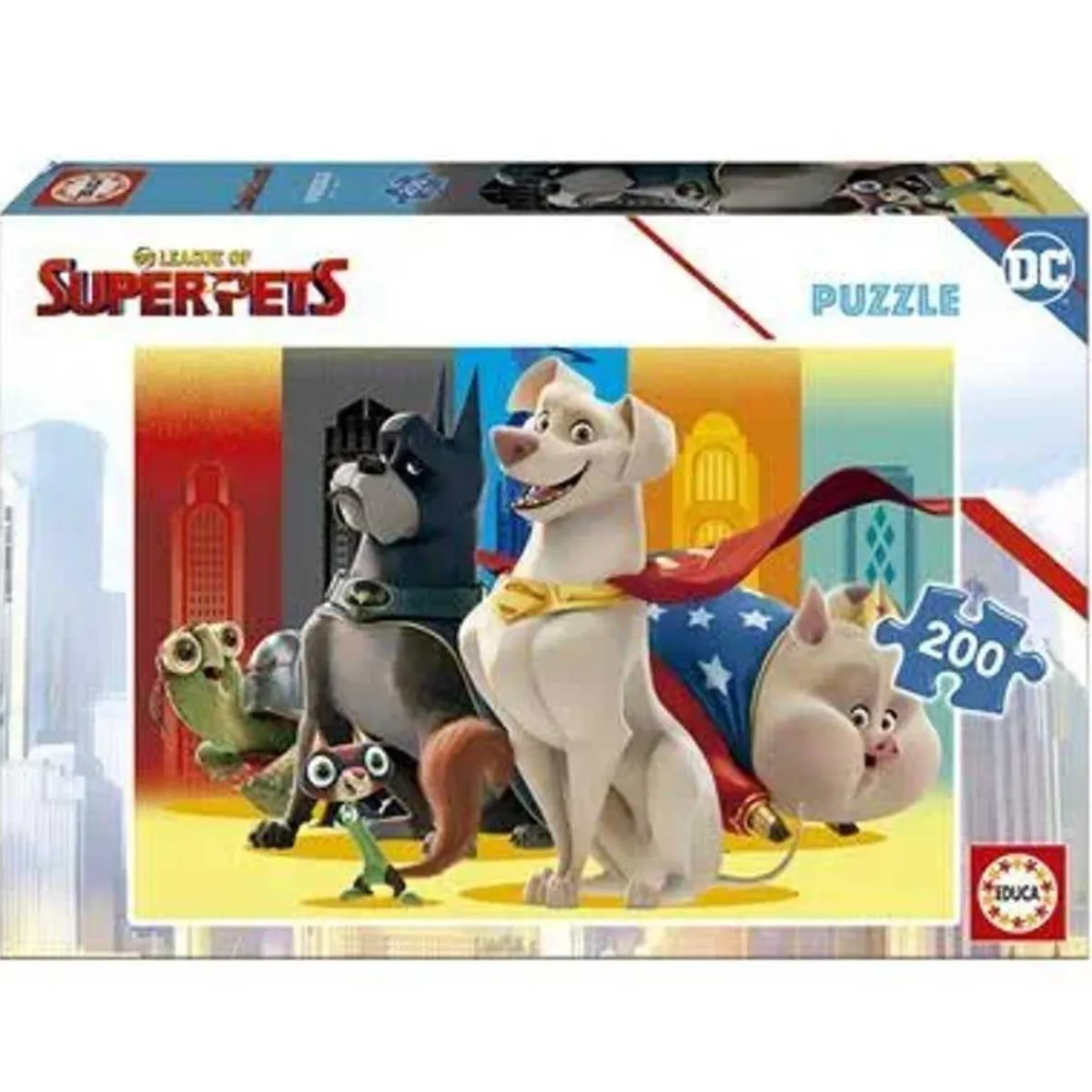 Liga de Super-Mascotas: rompecabezas de 200 piezas grandes, tamaño montado 40 x 28 cm*EDUCA BORRAS Best