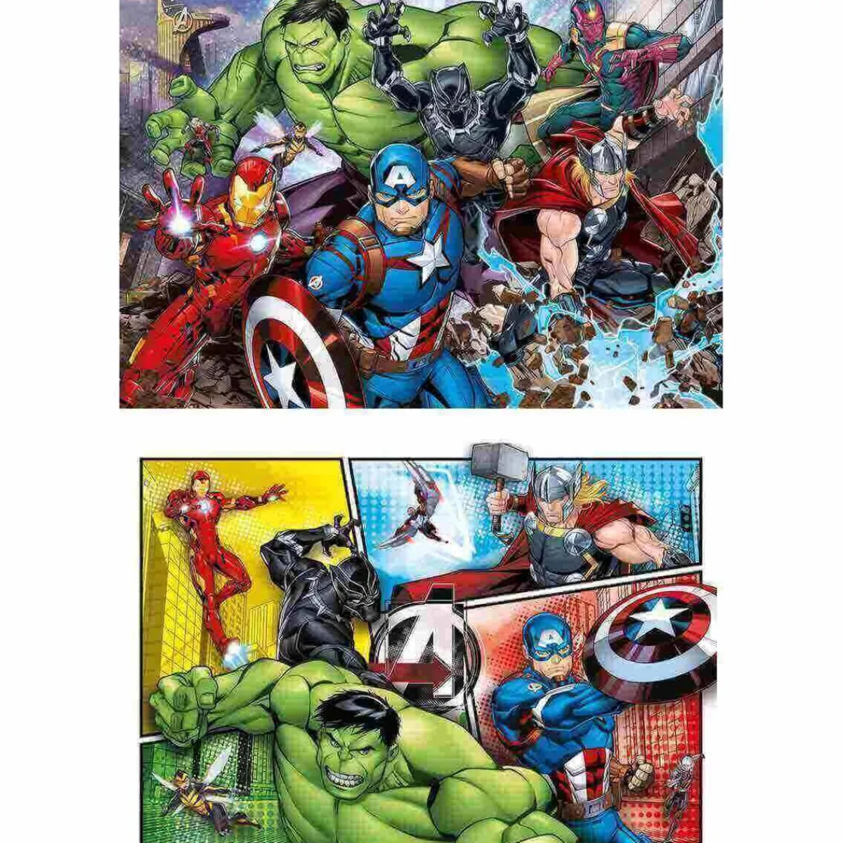Discount Los Vengadores - Puzzle 2x60 piezas Juegos Y Puzzles