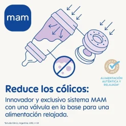 - Biberón Easy Start anticólicos 260ml Azul*MAM Discount