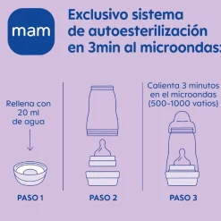 - Biberón Easy Start anticólicos 320ml Rosaㅤ*MAM Best