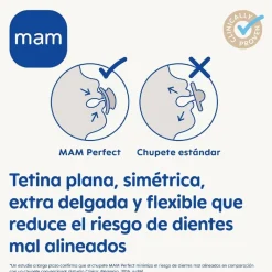 - Chupete Perfect Night silicona brillante +16 meses azul*MAM Sale