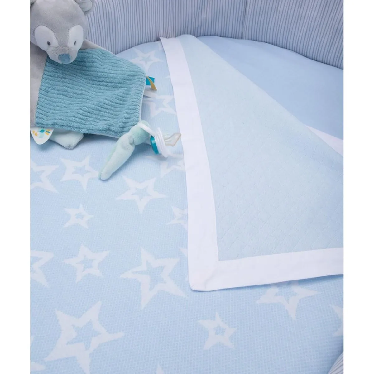 Online Manta de Cuna Azul con Estrellas Ropa De Cama·Sábanas Y Mantas|Recién Nacido·Ropa De Cama