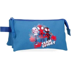 New Marvel - Portatodo 3 compartimentos - Team Spidey Material Escolar