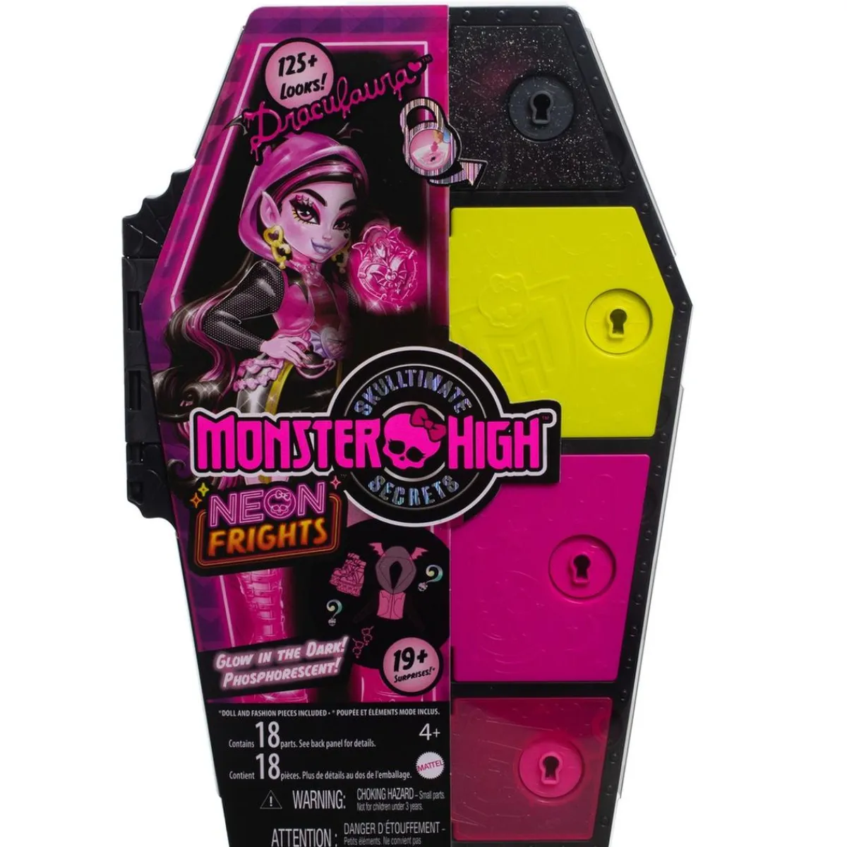 Discount - Monster High - Muñeca Draculaura Neon Frights con accesorios luminosos ㅤ Muñecas