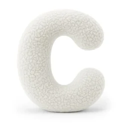 - Almohada Infantil con Forma de Letra “C” Color Blanco Roto “Bearly C”*MEOWBABY New