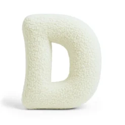 Best - Almohada Infantil con Forma de Letra “D” Color Crema “Bearly D” Descanso·Colchones Y Almohadas