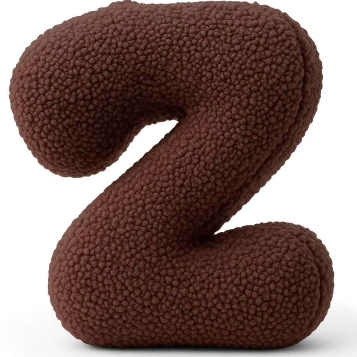 Outlet - Almohada Infantil con Forma de Letra “Z” Color Marrón Oscuro “Bearly Z” Descanso·Colchones Y Almohadas