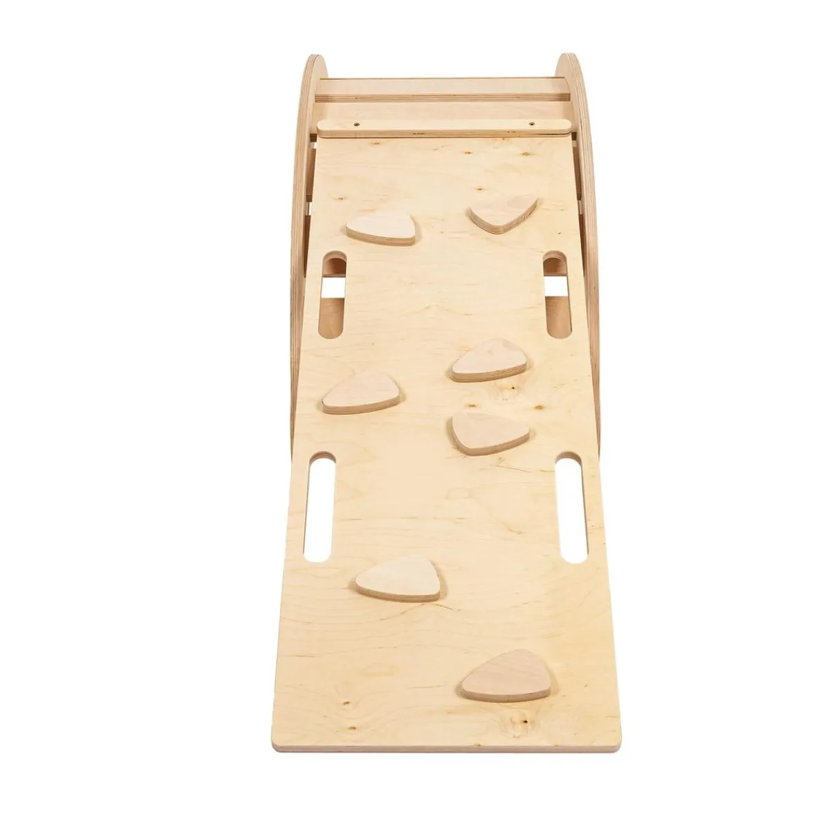 Hot - Mecedora Infantil de Madera Natural con Escalera y Cojín Gris “Medium Dream Rocker Classic” Entretenimiento·Hamacas Y Columpios