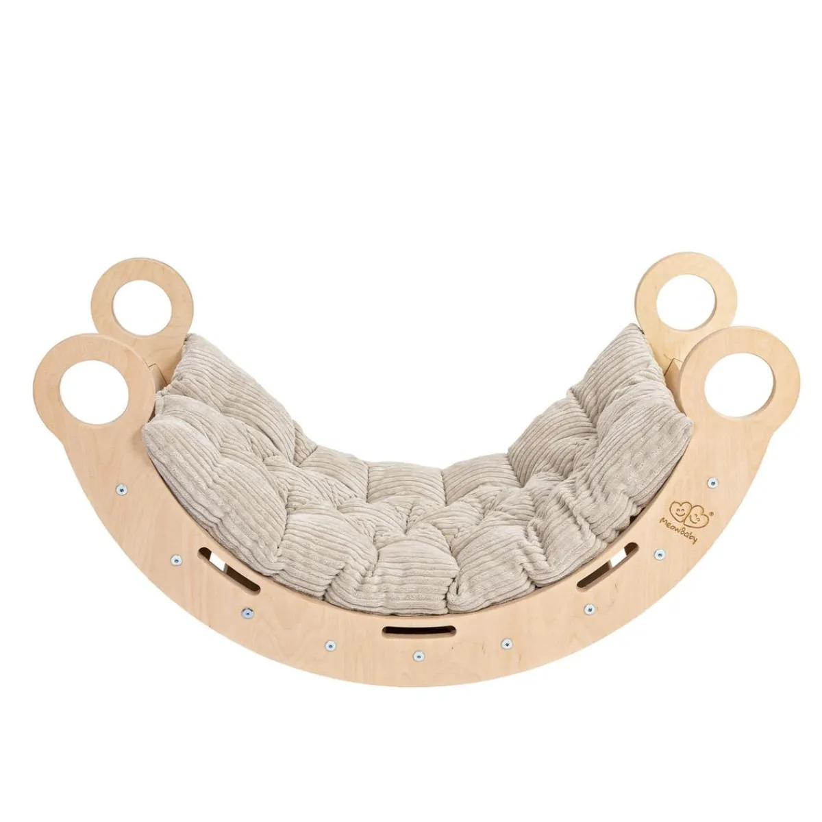 Hot - Mecedora Infantil de Madera Natural con Cojín Beige “Medium Dream Rocker Classic” Entretenimiento·Hamacas Y Columpios
