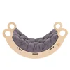 Best - Mecedora Infantil de Madera Natural con Cojín Gris “Medium Dream Rocker Classic” Entretenimiento·Hamacas Y Columpios