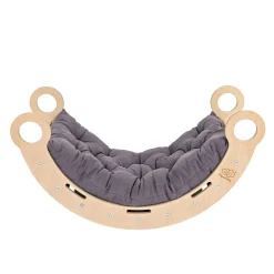 Best - Mecedora Infantil de Madera Natural con Cojín Gris “Medium Dream Rocker Classic” Entretenimiento·Hamacas Y Columpios