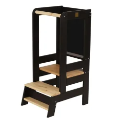 Discount - Torre de aprendizaje con pizarra de Madera negra con Elementos Naturales Estilo De Vida
