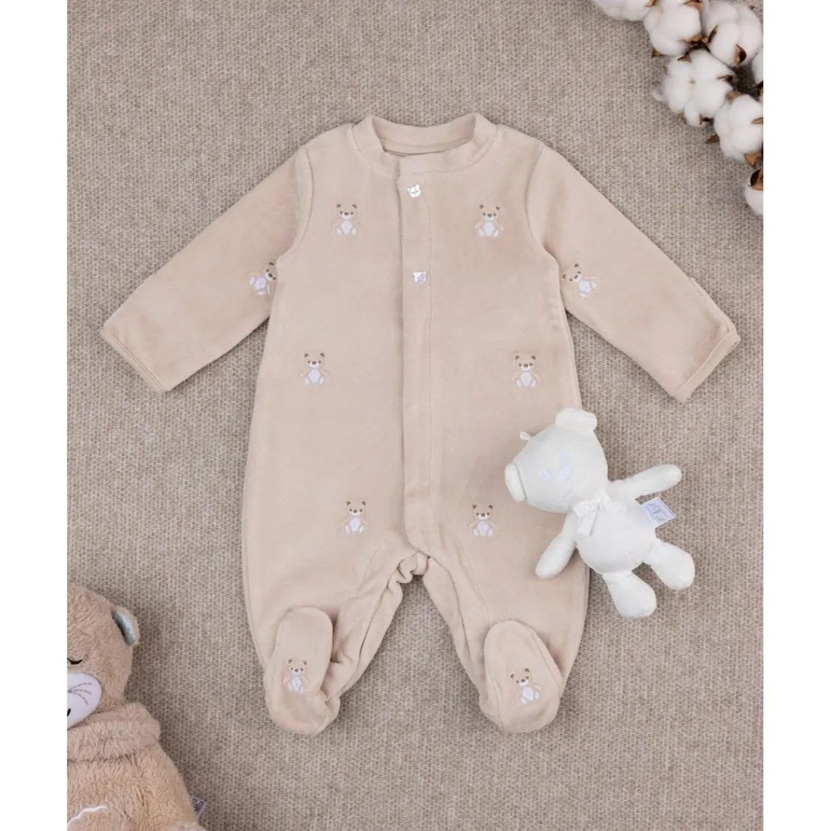 Best Mono de bebé beige con osito de regalo Recién Nacido·Ropa Y Accesorios|Ropa Y Accesorios·Peleles
