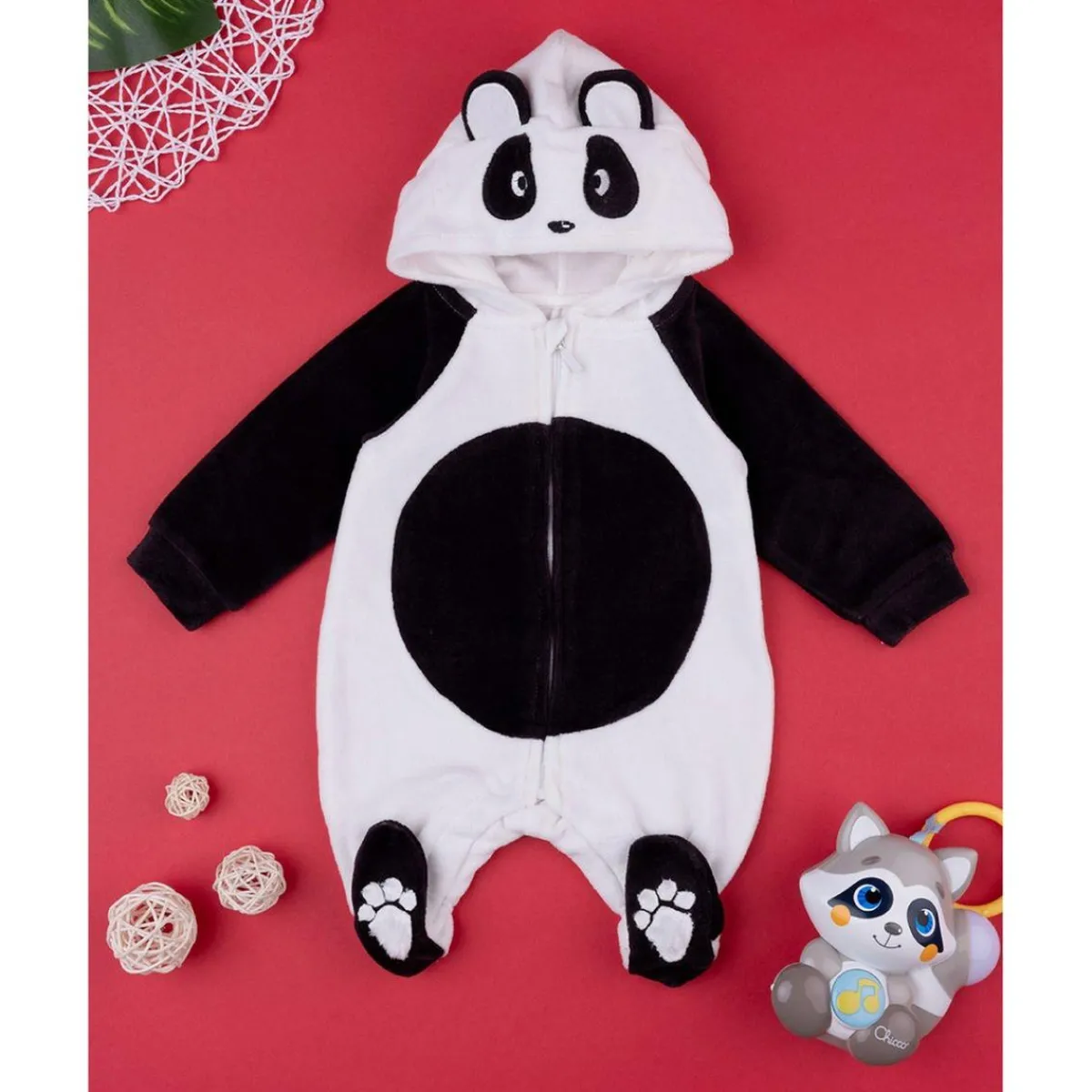 Mono de bebé de terciopelo panda*Prenatal Discount