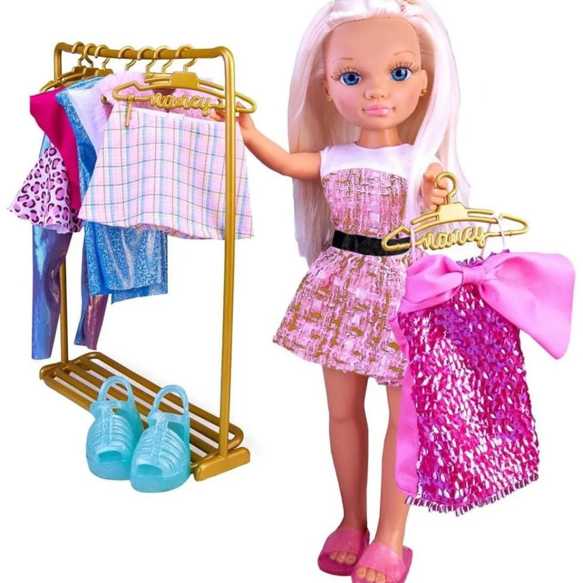 Online - Vestidor de looks con ropa y accesorios para muñeca glamurosa ㅤ Muñecas